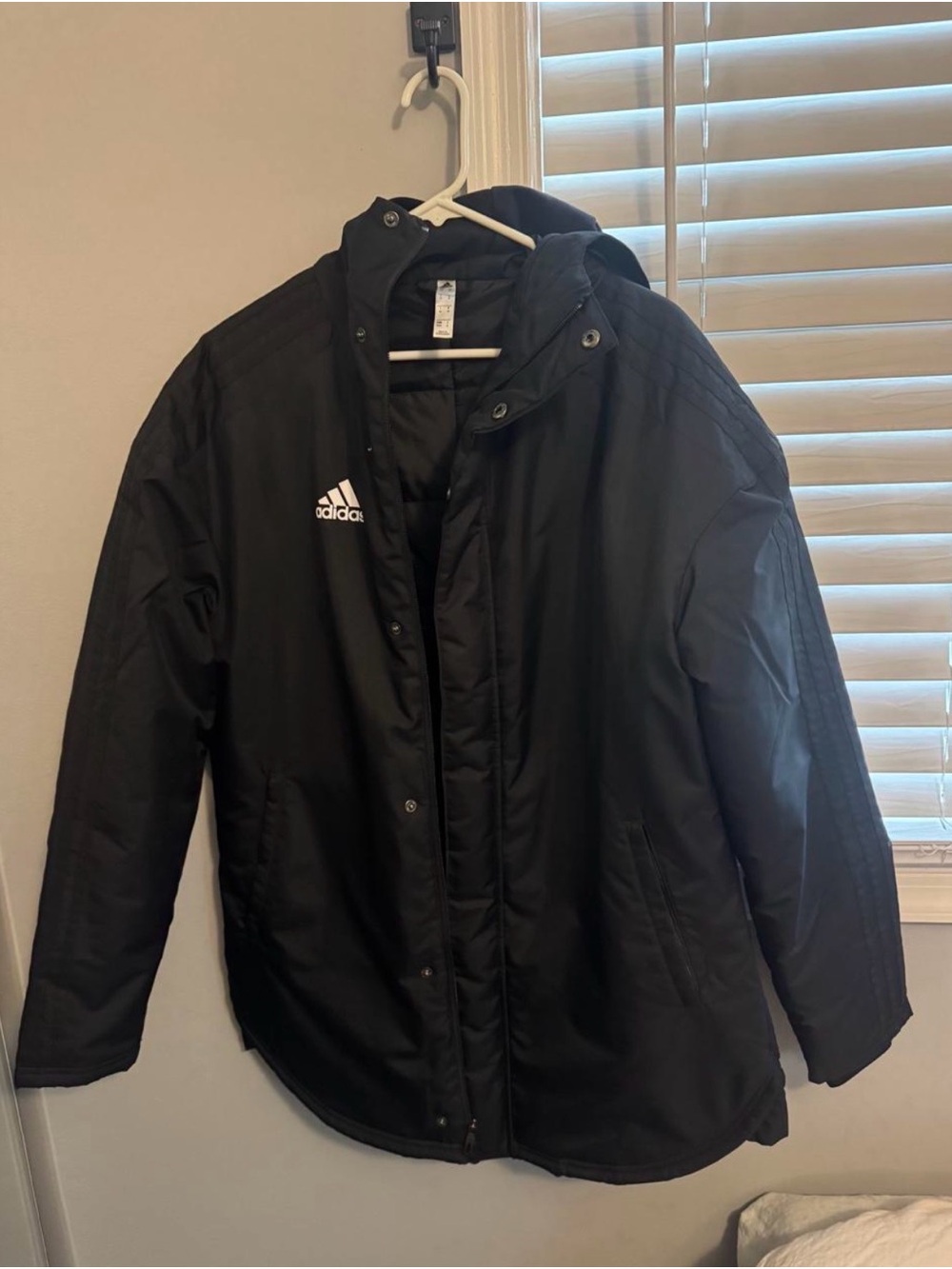 Adidas women’s Black Quilted Hooded Jacket